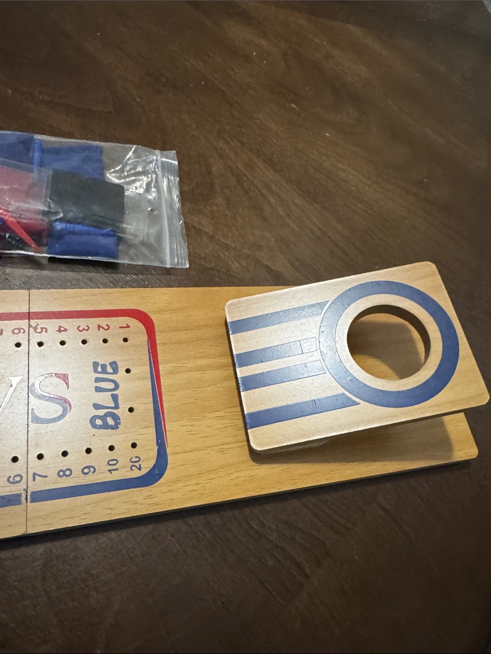 Tabletop Cornhole Game - Red & Blue - Picture 4 of 4
